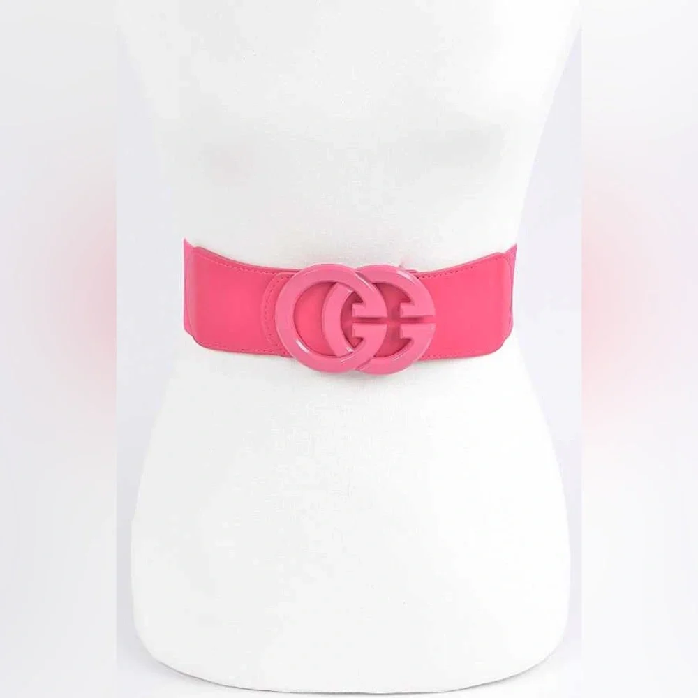 One Size Logo Elastic Statement Belt